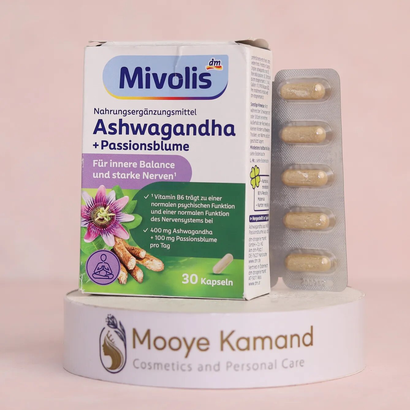 کپسول اشواگاندا و گل ساعتی میولیس